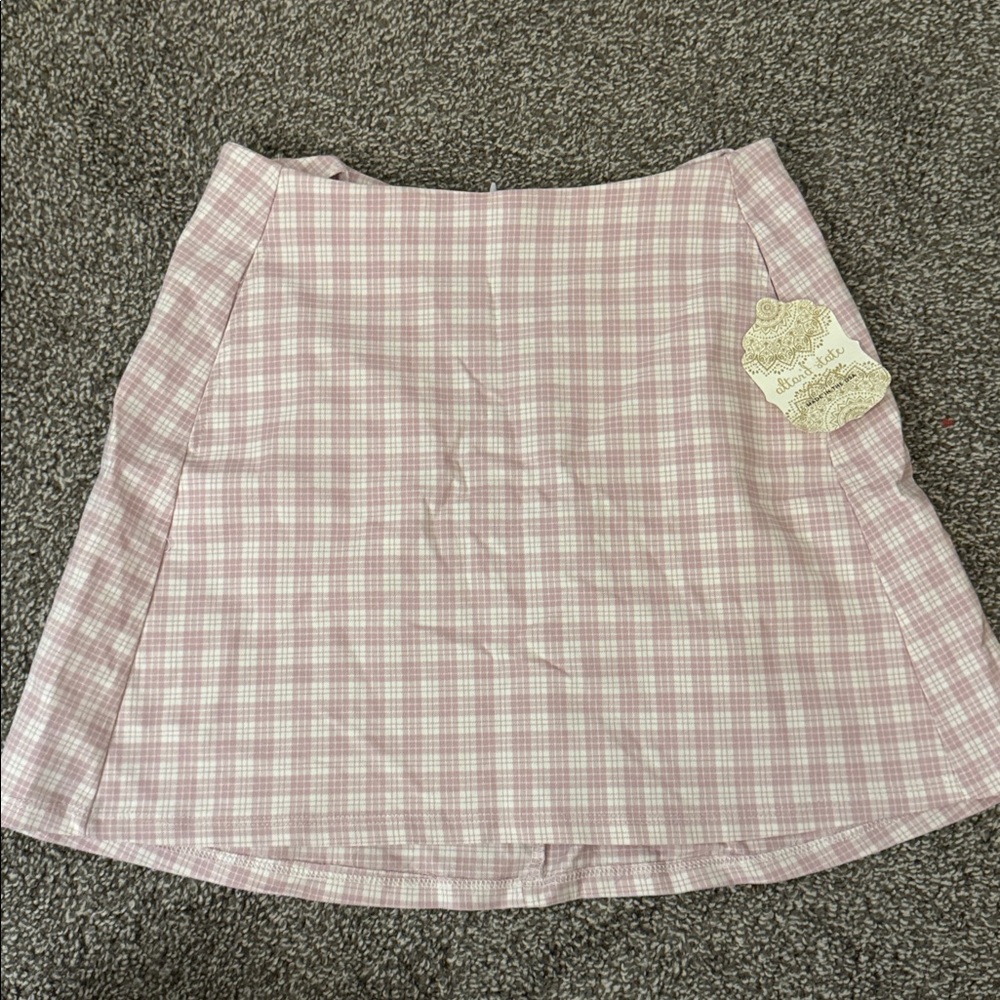 Altar'd State Lavender Plaid Skirt